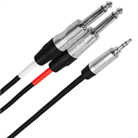 Plugger Touring, Câble Y Mini Jack Mâle Stéréo - Jack Mâle Mono 3m