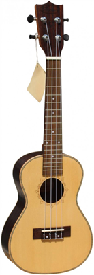 Prodipe Guitars, Ukulele Concert (Dos Bombé) BC320 - 23" Epicéa