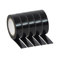 Plugger, Adhésif, Gaffeur… PVC Tape Black Pack 5x 10 mètres