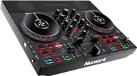 Numark, Contrôleur PARTYMIXLIVE 2 voies, 8 pads, carte son, lumières, moniteurs