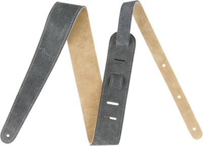 Fender 2" Suede Strap, Gray/Tan, Reversible