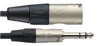 Câble audio professionnel - jack stereo/XLR M, série