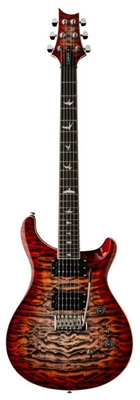 PRS, SE Custom 24-08 Quilt Charcoal Cherry Burst