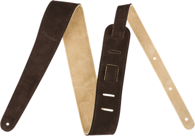 Fender 2" Suede Strap, Brown/Tan, Reversible