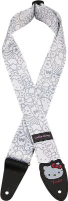 Sangle Fender® x Hello Kitty® blanche en polyester