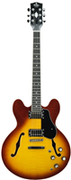 Prodipe, Guitare électrique HOLLOW BODY SUNBURST 2T