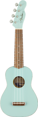 Fender, Venice Soprano Uke, Walnut Fingerboard, Daphne Blue